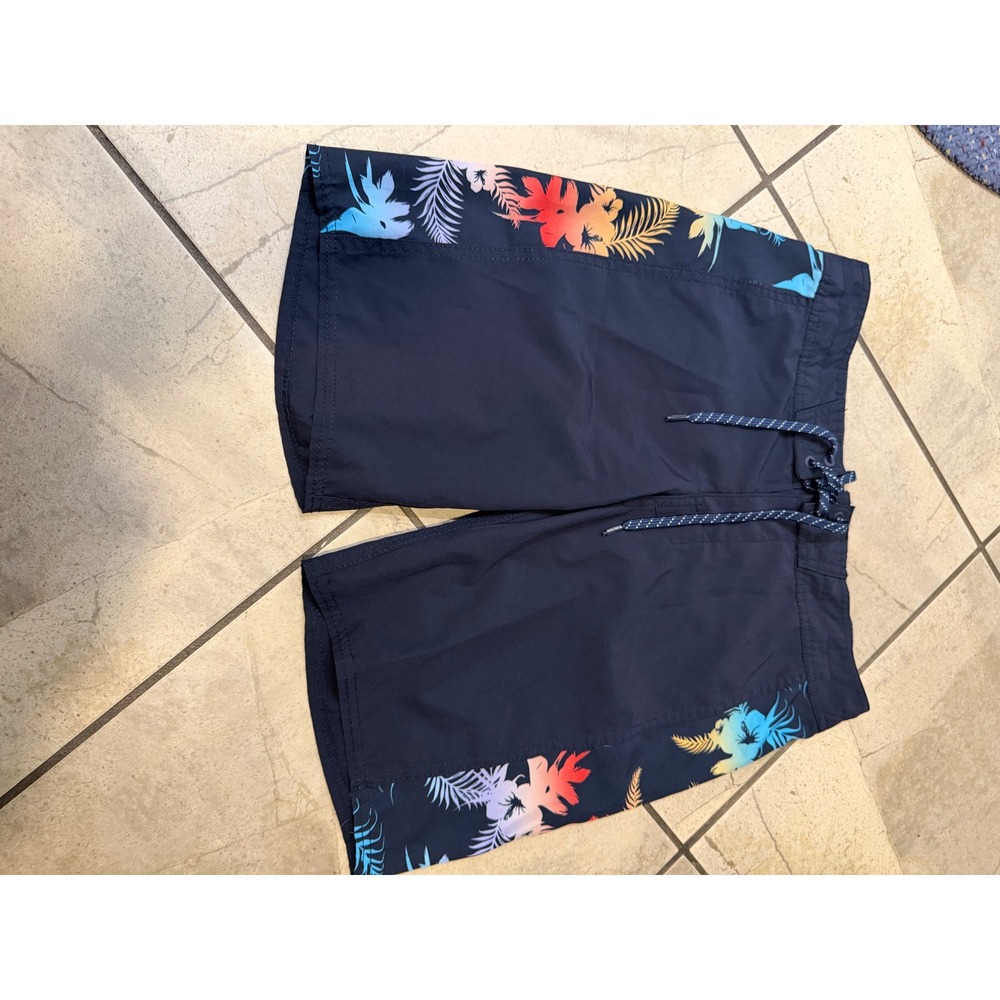 The Endless Summer Mens Navy Blue Tropical Floral Board Shorts Size 30
